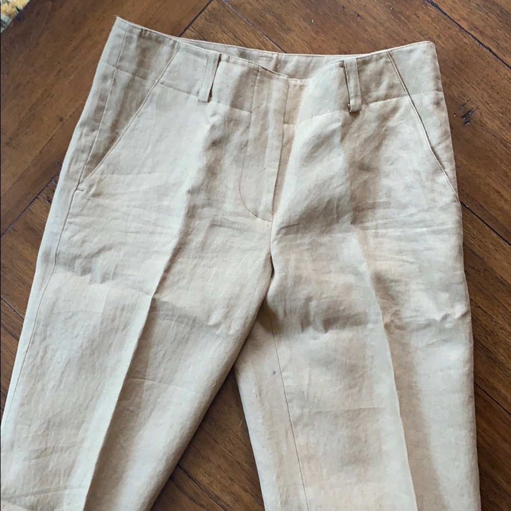 DKNY beige linen trousers sz 0